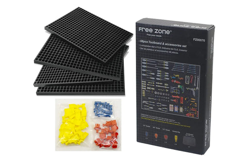 68 Piece Large Pegboard Tool Organizer Set for Tool Chest, Cart, Cabinet, and Workbench Storage Black Includes Sockets, Wrenches