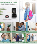 Image collage of a waterproof key lock box with code wall mount safe for house keys realtors and garage spare keys 12 digit keypad lock box high security with easy reset durable weatherproof key storage in various applications like apartments, neighborhoods, courier service, and with real estate agents.