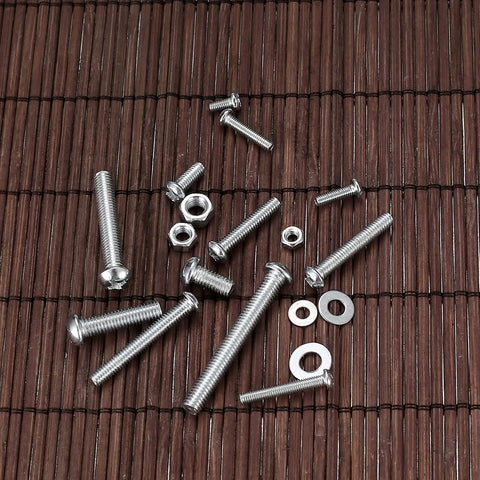 720 Piece Nuts And Bolts Kit With Carbon Steel M3 M4 M5 Screws Nuts And Washers In Cross Pan Head Machine Screws Set displayed on a mat