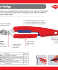 Sleek 6 Inch Slim Zip Tie Pliers With Slick Flush Cutting Action And Asymmetrical Handles Engineered For Cramped Areas Yet Built Tough As Nails For Daily Heavy Duty Rigging Work displayed with tool functions.