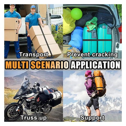 Heavy Duty 39 Inch Adjustable Car Battery Box Tie Down Straps 2 Pack shown in multi-scenario applications including transport and support.