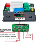 Top Shelf SMC02 Stepper Motor Driver Controller showcasing input terminals and circuit layout for Nema 17 and Nema 23 motors.