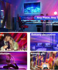 Galaxy Aurora Light Projector With 33 Effects, Bluetooth Speaker And White Noise Machine in various room settings