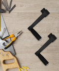Foldable Crank Handle Nylon Rotary Grip For Milling Machine And Lathe Ergonomic Non Slip Textured, shown with tools on wood surface.