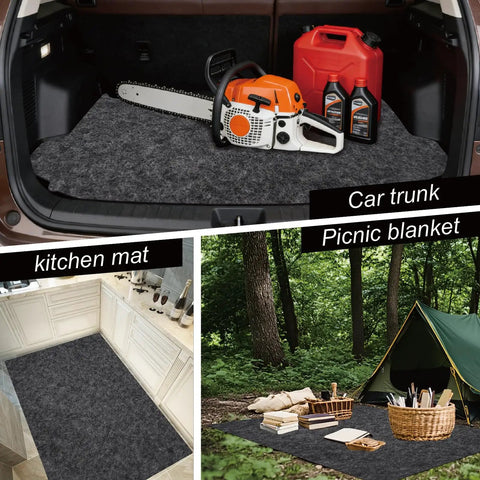 Heavy Duty Garage Floor Mat For Under Car 17 Foot By 7.45 Foot Waterproof Absorbent Oil Spill Protector in car trunk, kitchen, outdoors
