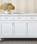 White cabinet with Champagne Bronze Cabinet Pulls 3-3/4 Inch Center To Center Drawer Handles Zinc Alloy in a modern kitchen setting.