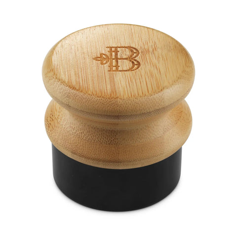 Oil Applicator Brush For Cutting Boards And Wooden Utensils, bamboo top with engraved design and silver ion treated sponge base