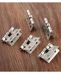 10 Piece Spring Stainless Steel Butt Hinges Set Heavy Duty Self Closing For Cabinets Drawers Doors And Jewelry Boxes 4 Holes Silver