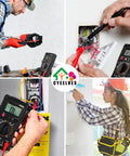 Pocket Digital Multimeter With Backlit LCD Display And Test Leads All In One Voltage Meter used by technicians for AC DC measurement