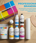 All In One Direct To Film Printing Kit With CMYK Plus White Ink The Go To Bundle For Fabric Includes 6x500 ml Ink DTF Powder 1 Kg Film Roll