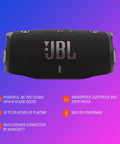 Charge 6 Portable Waterproof Bluetooth Speaker With AI Sound Boost, 28 Hours Of Playtime, Built In Powerbank on colorful backdrop