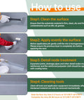 How to use Heavy Duty Clear Waterproof Sealant One Gallon Transparent Acrylic Coating with four application steps.