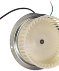 Vent Bath Fan Motor Wheel Replacement For QT800695B000 And QT80 OEM Part S0695B000 Stainless Steel USA Made, side view.