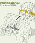 Diagram showing installation of Steering Gear Box Assembly For 1984 Up DS Carryall Turf Gas Or Electric Golf Carts Replacement OEM 1012452 101878302 101830901 Durable Easy Install Steering Gear.