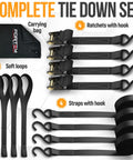 Beefy Heavy Duty Ratchet Strap Set 1650 Lb Break Strength 4 Pack 15 Ft X 1 In Tie Down Straps With Soft Loops And S Hooks Moving Straps
