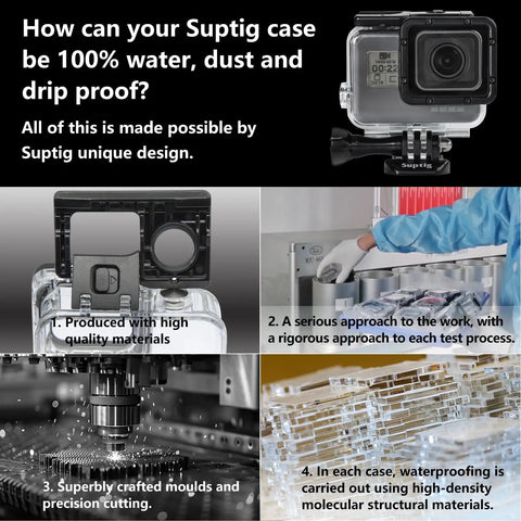 Waterproof Dive Case For GoPro Hero 7 Black, Hero 6, Hero 5 And 2018 Action Cameras, manufacturing process details