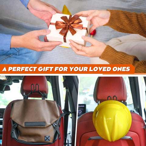 Hard Hat Holder For Truck And SUV 2 Pack Keeps Cap Shape While Driving Stainless Steel Headrest Rod Mount with bag and hat