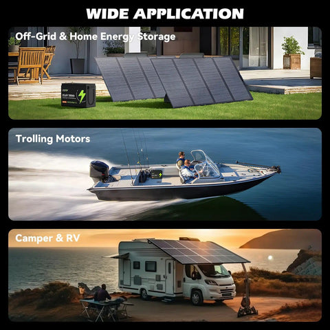 Compact 24V 100Ah LiFePO4 Battery With Built In 100A BMS And Low Temp Protection for various applications, solar, marine, RV