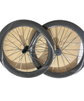 700c Carbon Road Bike Wheelset With Deep Section 60 65mm Aero Rims Matte Black Lightweight Spokes For Beast Mode Speed Reduced Drag Road Racing Performance