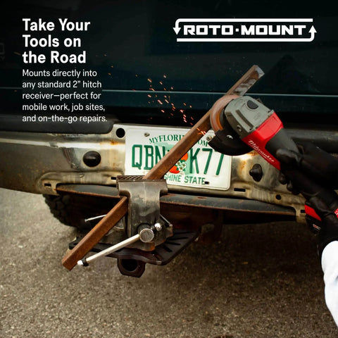 Roto-Mount 360 Degree Rotating Bench Mount For Vises, Grinders, And Notchers With Quick-Release Tool System on car hitch