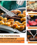Yoehka BBQ Grilling Accessories Set, 34-Piece stainless steel grill tools with carrying bag