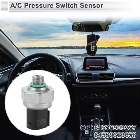 Engine Air Conditioning Pressure Switch Sensor For BMW Mini E39 E46 E38 E53 X5 12V DC 3 Pins Refrigerant Pressure Transducer