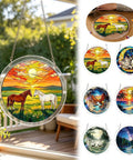 Unique Branches Of Love Acrylic Catcher Puzzle Kit for Doors Garden and Window Hanging with horse design in sunlight