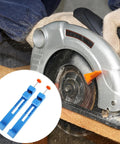 2 Pack Adjustable Circular Saw Guide Rail Set For Straight Cuts And Precise Depth Control in use with circular saw on wood