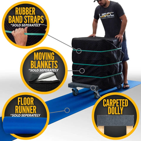 Rock Solid Carpeted Moving Dolly 18 X 30 Inches Built Around A Heavy Duty Hardwood Frame With Four Easy Roll Rubber Swivel Casters For No Sweat Furniture Hauling Up To One Thousand Pounds