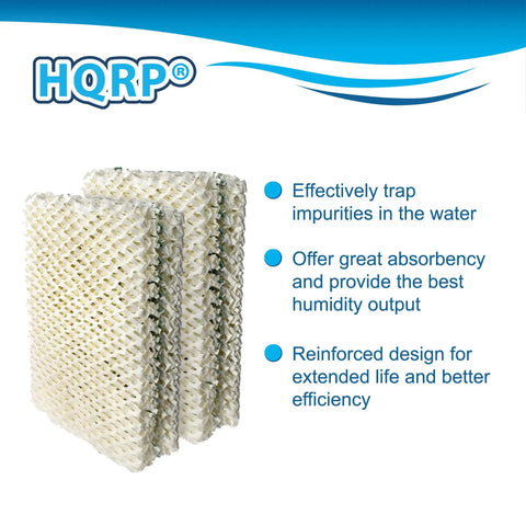 4 Pack Wick Humidifier Filters Replacement For Essick Air HDC12 Evaporative Humidifiers EA1407 HD1409 And Kenmore 32-14911 Compatible, traps impurities