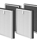 4 Pack Replacement Filters For MA Series 25 Air Purifier B1 S1 W1 3 In 1 True HEPA And Activated Carbon Filter set on white background