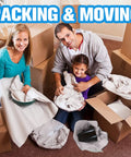 Family using Move Day Must Have Packing Paper For Moving And Shipping Newsprint Sheets 27x15 Inches, 100 Sheets to wrap dishes
