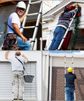 8.5FT Telescoping Aluminum Ladder With EN131 Standards, Heavy Duty Extension Ladder For Home And Outdoor Use, Lightweight, Adjustable Height, Safe Locking Rungs, 330 Pound Load Capacity, Durable Aluminum Build used for home and outdoor tasks