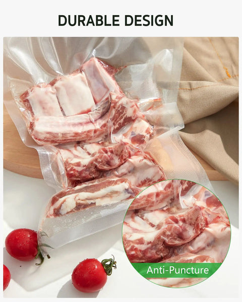 Commercial Grade Precut Vacuum Sealer Bags Set 11x16 Gallon, 8x12 Quart, 6x10 Pint BPA Free Food Vac Bags with anti-puncture design