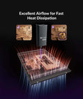 Honeycomb laser bed for WeCreat Vision Pro laser engraver; aluminum panel for heat dissipation, 21.34x14.72x0.67 in