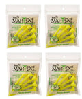 Four packs of Step Up Three And A Quarter Inch Yellow Golf Tees Pack Of Forty Durable Tees For All Ages With Soft Cotton Feel.