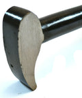 Close-up view of the forged roll head of the 20 Inch Roll Head Pry Bar Heavy Duty Prying Tool Made From Chrome Vanadium Steel Forged Construction