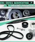 Nissan 3 5L V6 Serpentine Drive Belt Tensioner Kit With Pulley For Altima 2007 2012 Maxima 2009 2015 Murano 2009 2014 Replacement 39155 36356 36357 K070669 DIY Friendly installed with belt and pulleys