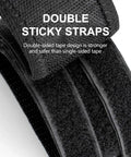 Close-up of black double straps on Durable Nylon Bike Pedal Straps Set For Fixed Gear BMX Mountain And Road Bikes