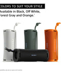 Ultimate Field 1 Waterproof Portable Bluetooth Speaker With Dope Bass And 12 Hour Battery Life IP67 Dustproof Shockproof Rustproof Detachable Strap SRSULT10D Orange in four colors