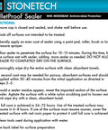 Instructions for Bulletproof Sealer For Stone And Grout Extra Strength Interior Stain Protector Water Based Fluoropolymer Formula