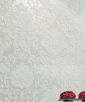 Vintage Cream White Victorian Damask Wallpaper Roll Featuring Rich Embossed Non Woven Texture For Bedroom Living Room Decor That Will Instantly Level Up Your Home Vibe with 3D detail.