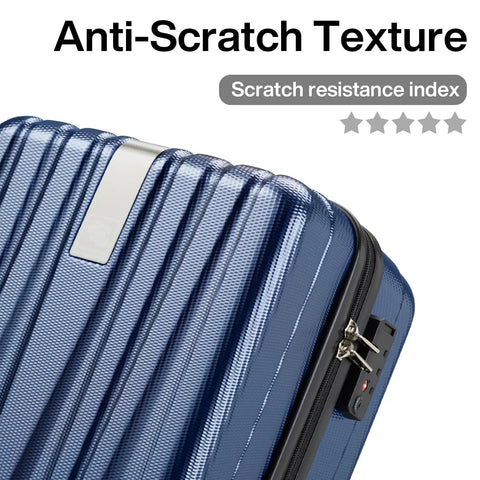 14 Inch Underseat Carry On Luggage With Wheels Hard Shell Carry On Suitcase Lightweight Weekender Travel Bag That Fits Under Most Airline Seats Dark Blue with anti-scratch texture