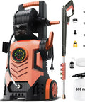 Beast Mode Cleaning Power With 5000 Max PSI Pressure Washer Touchscreen Control And Foam Cannon Eight Spray Levels Four Nozzles