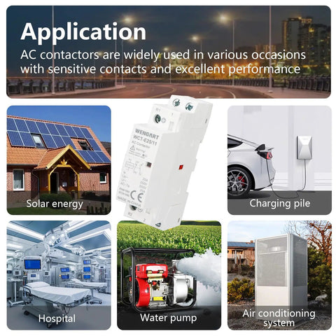 12V DC Coil Contactor 25 Amp 2 Pole Normally Open Noise Free Switch For RV, Solar And Smart Systems, application examples