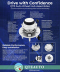 Pair Of Rear Wheel Hub Bearing Assemblies Replacement For 2012 To 2018 Ford Focus Without Parking Assist, product poster