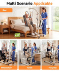 2-in-1 Electric Patient Lift For Seniors With 420 Lbs Capacity Dual Stand Assist And Full Body Suspension Mobility Aid in multi-use scenarios.
