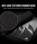 Anti Fray Cloth Gaming Mouse Pad For Pixel Precision Extended Size With Stitched Edges For Durability Anti Slip Grip. Texture detail.