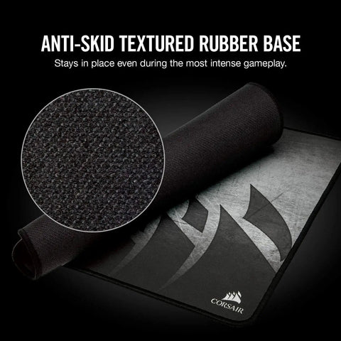 Anti Fray Cloth Gaming Mouse Pad For Pixel Precision Extended Size With Stitched Edges For Durability Anti Slip Grip. Texture detail.