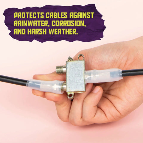 Self Fusing Silicone Tape 1 Inch By 36 Foot Crystal Clear Waterproof Weatherproof Quick Fix Seal Wrap used on cable connector